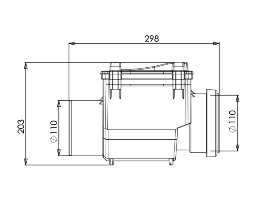 Terugslagklep 110mm aanbouw